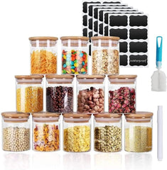 Nibu glass jars 12 pcs set